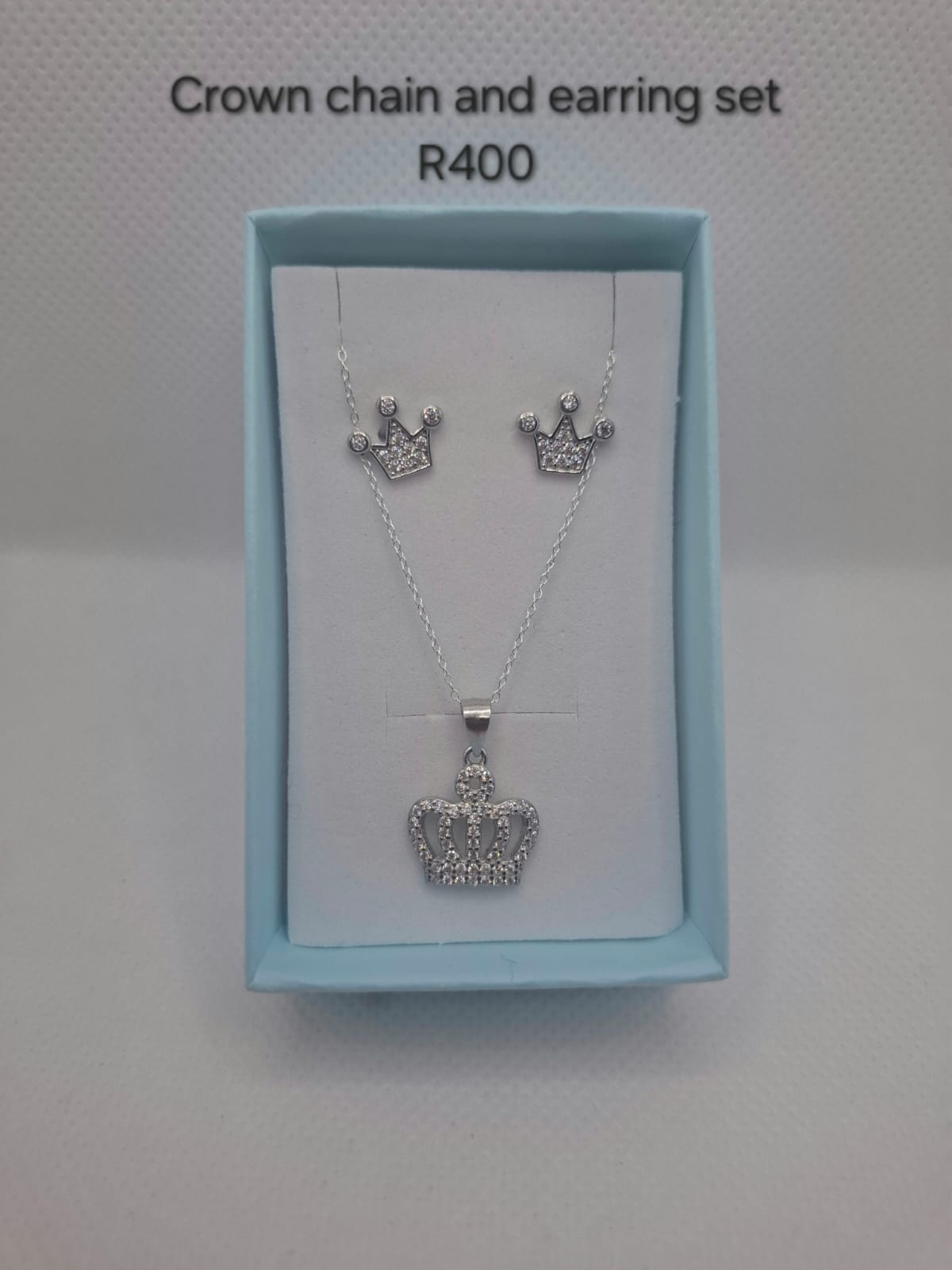 Crown Earrings and Necklace