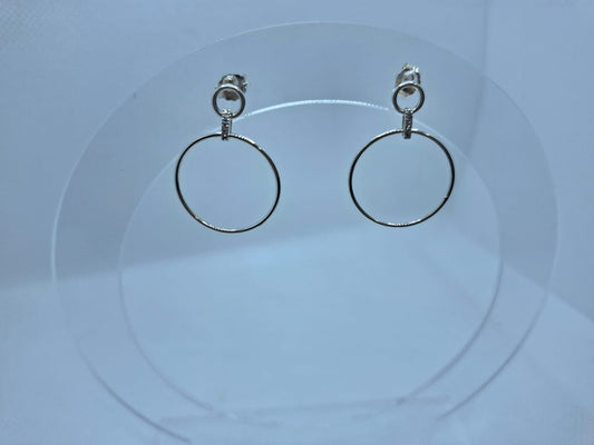 Earring: Big circle with Diamante detail Stud