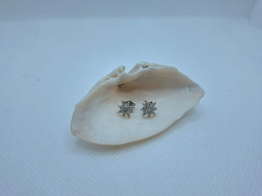 Earring: Diamante Star Stud