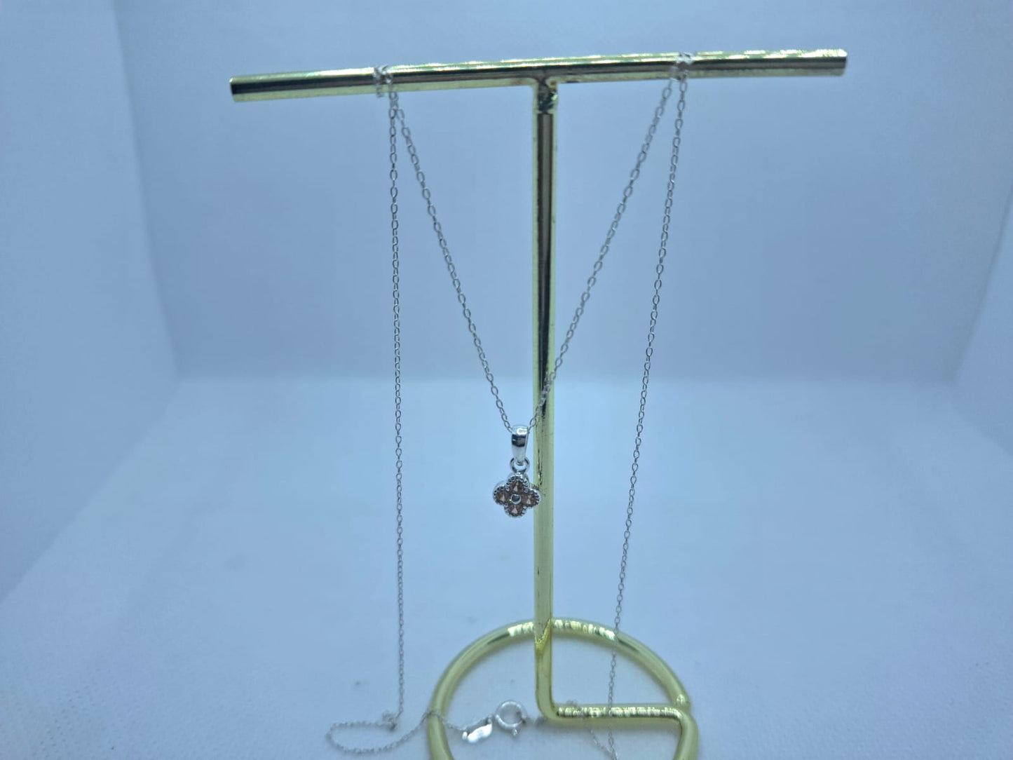 Topaz Four-Leaf Clover Charm Necklace