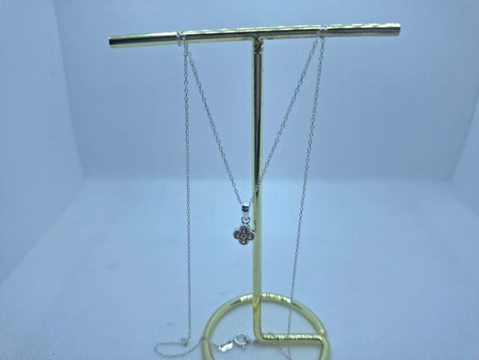 Topaz Four-Leaf Clover Charm Necklace