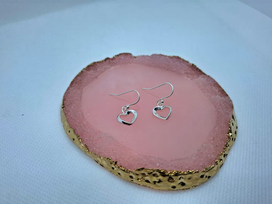 Earring: Hollow Heart Drop