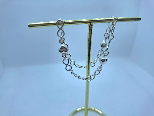Heart and Infinity Bracelet