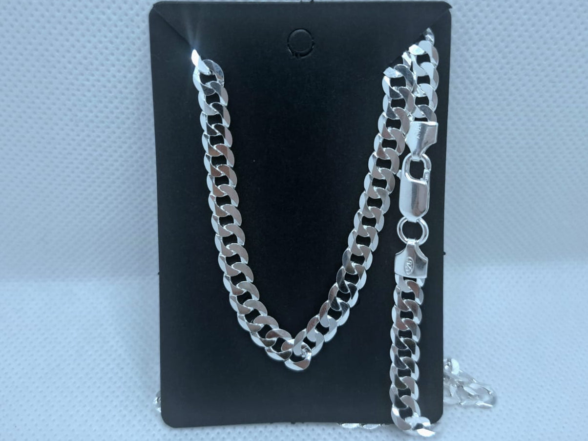 6mm Curb Chain and Bracelet Set (55cm / 21cm)