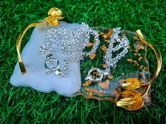 5mm Belcher (Rolo) sterling silver set