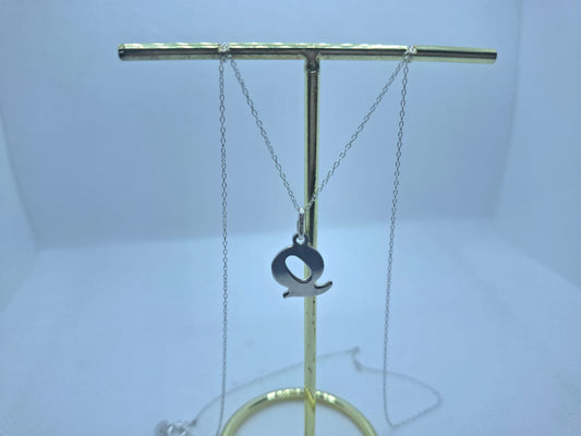 “Q” Charm Necklace