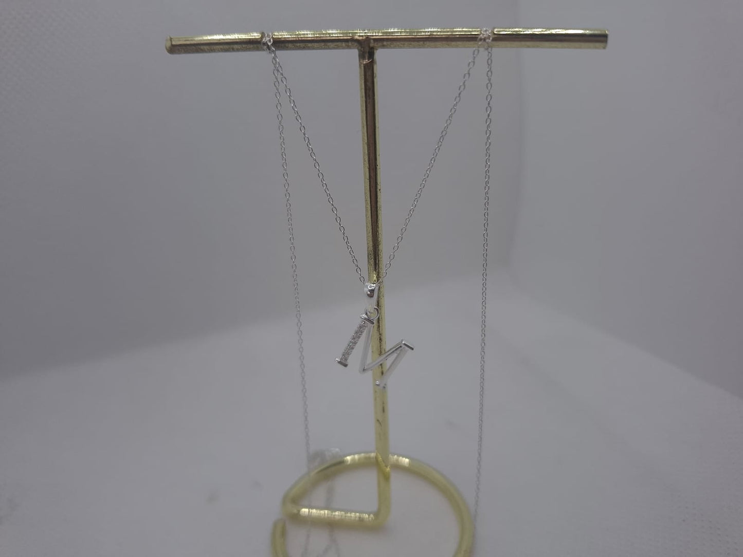 "M" Charm with Chain