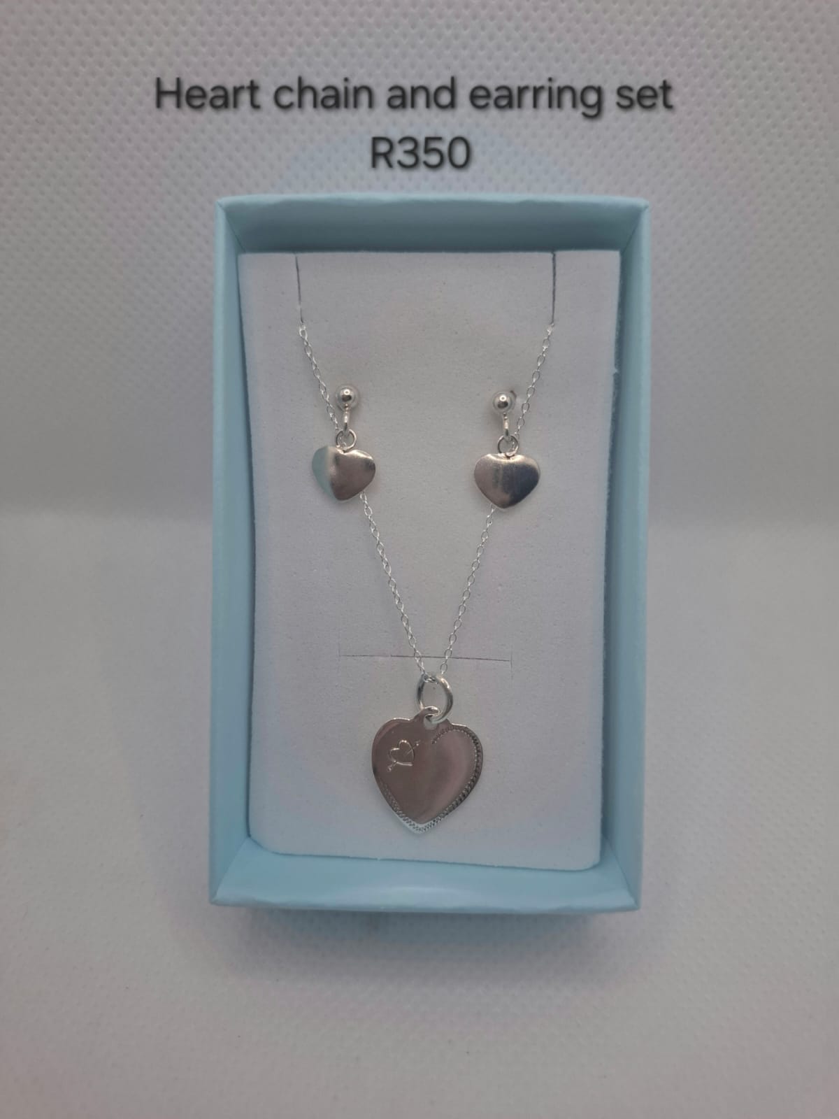 Heart earrings and Necklace