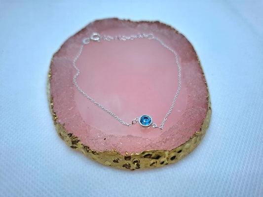 Aquamarine Stone Bracelet