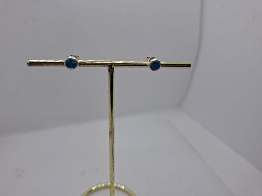 Earring: 5mm Aquamarine stud