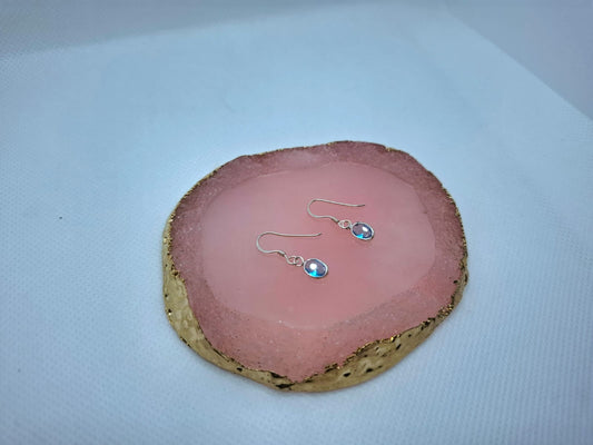 Earring: Blue Topaz Drop