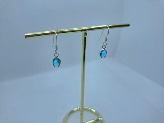 Earring: Blue Topaz Drop