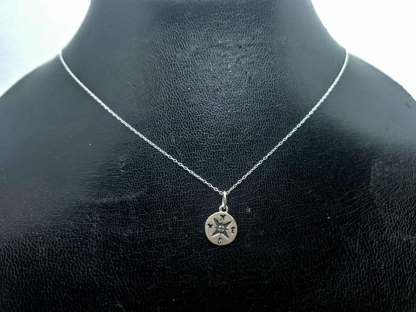 Compass charm and chain