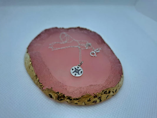 Compass charm and chain