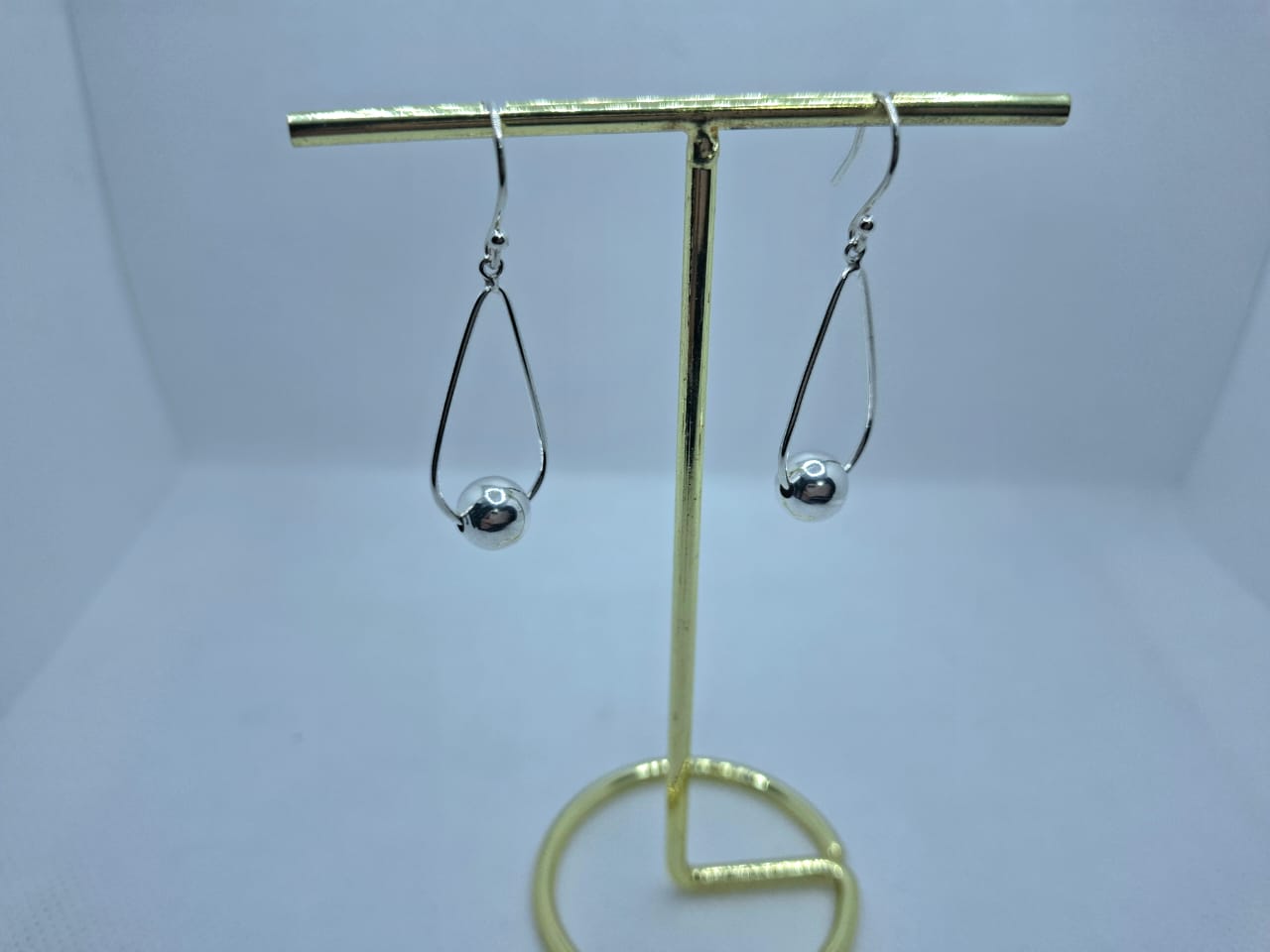 Earring: Long Hook Ball Drop