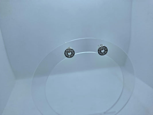 Earring: Diamante Circle stud