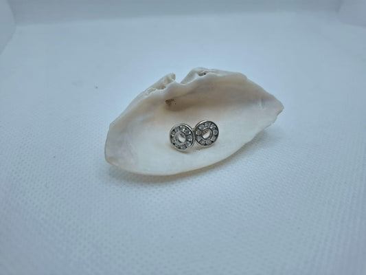 Earring: Diamante Circle stud