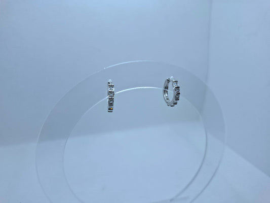 Earring: Diamante Huggies