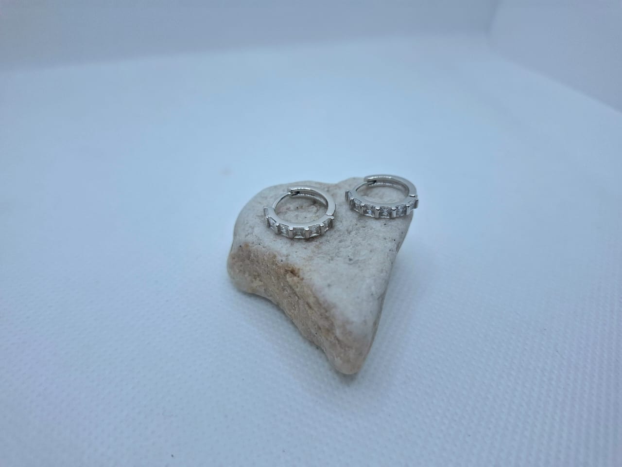 Earring: Diamante Huggies