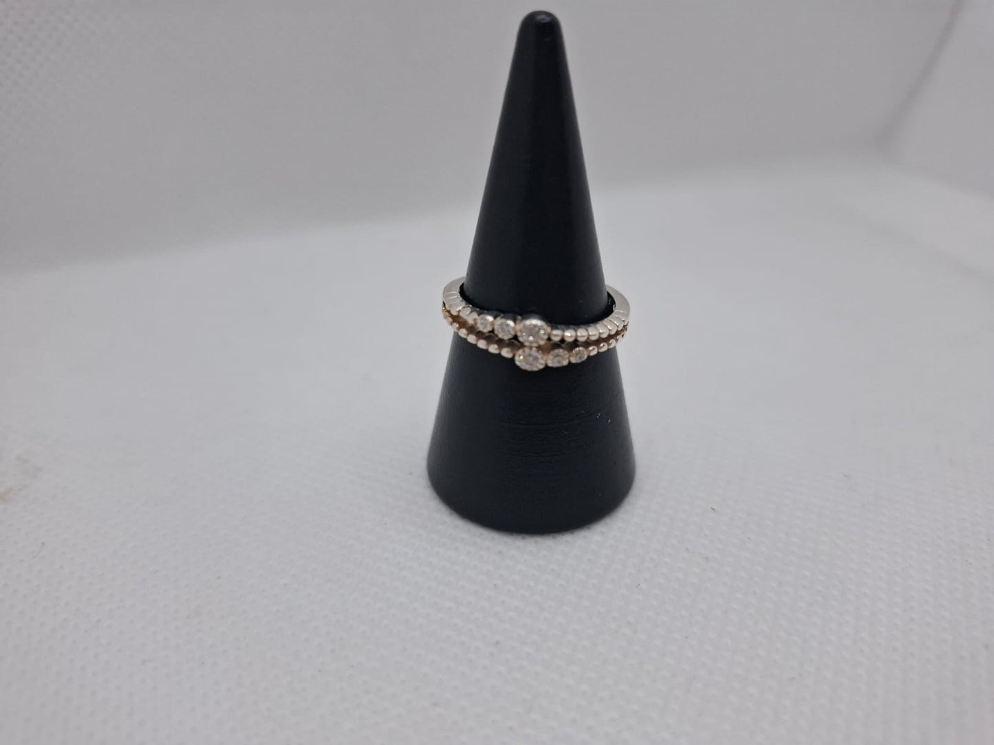Double Band Cubic Zirconia Ring