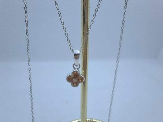 Topaz Four-Leaf Clover Charm Necklace