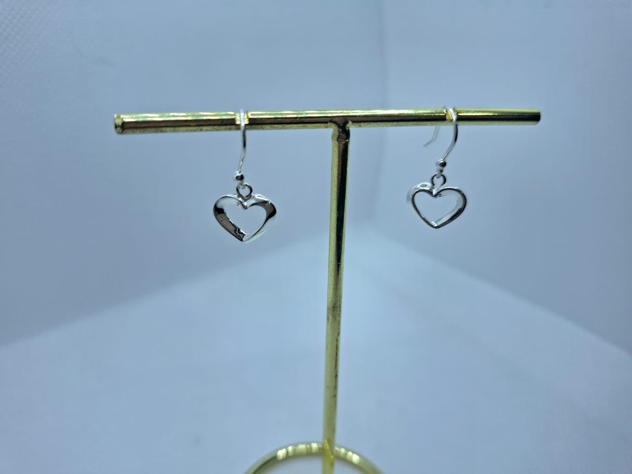 Earring: Hollow Heart Drop