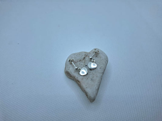 Earring: Heart drop stud
