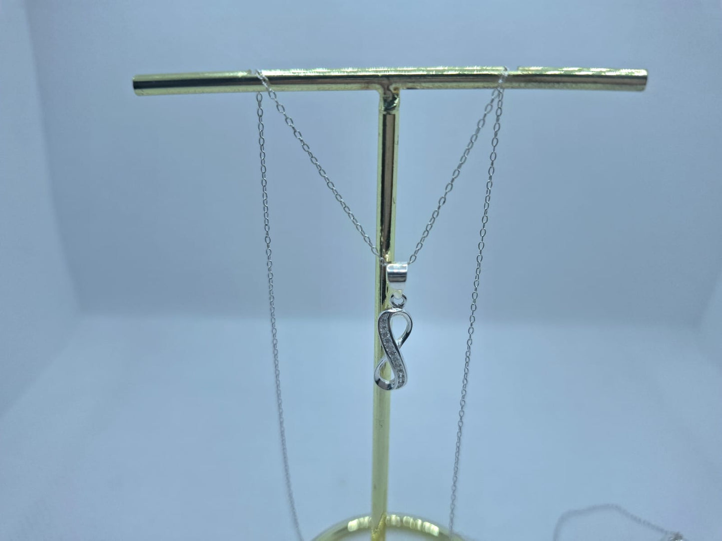 Infinity with Diamante Details Charm Necklace