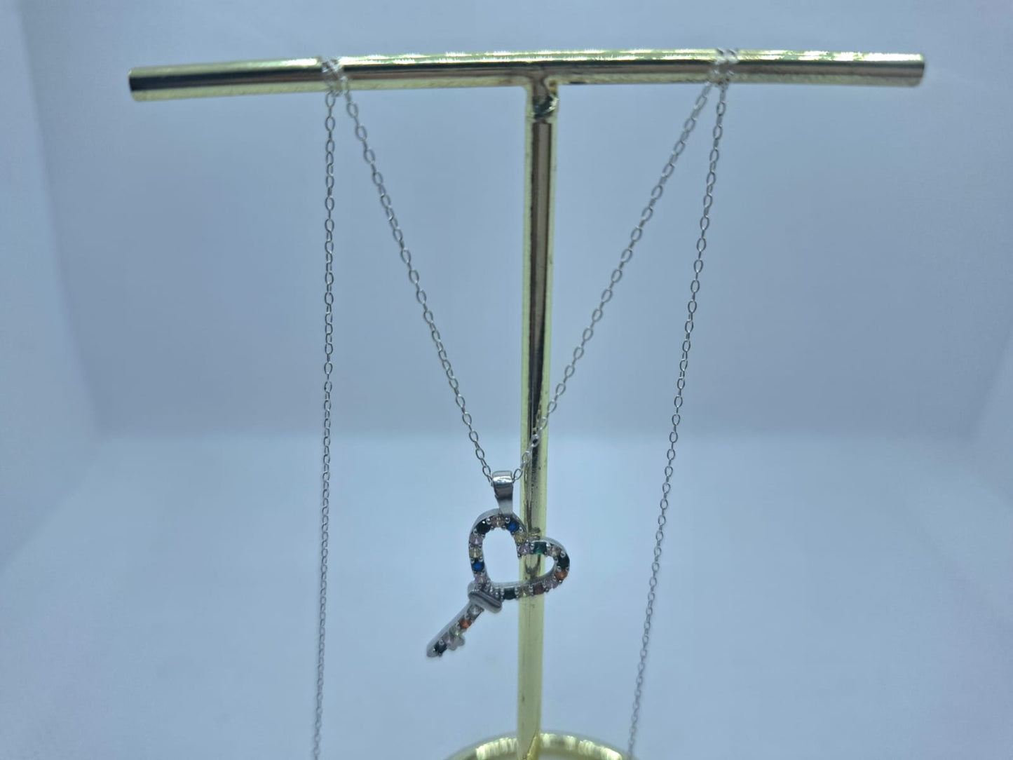 Colourful Key Charm Necklace