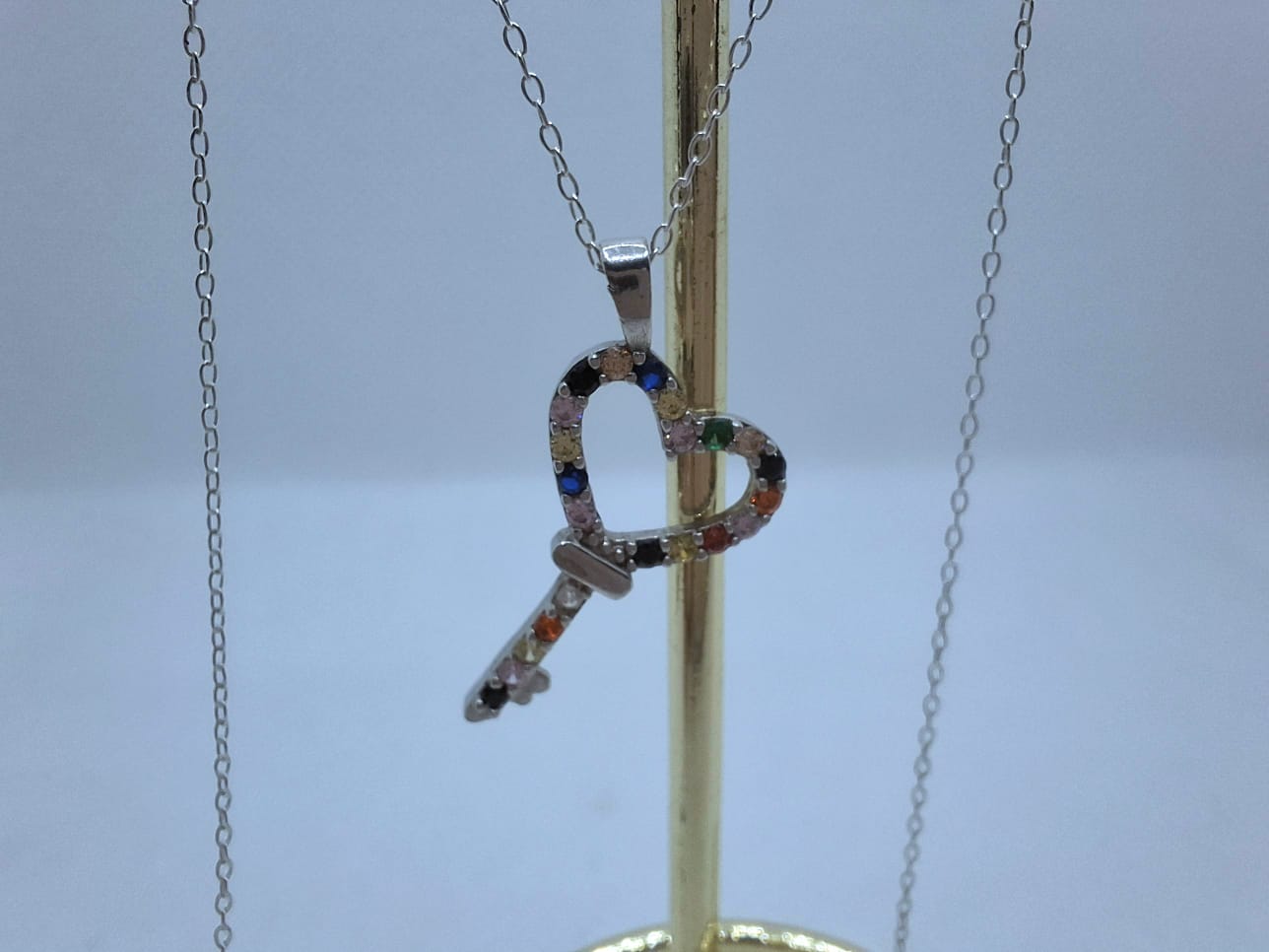 Colourful Key Charm Necklace