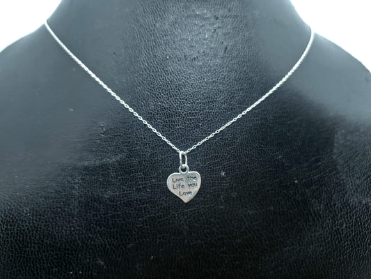 Motivational Heart charm and chain