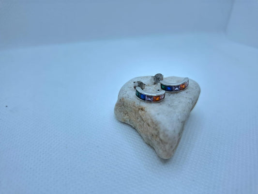 Earring: Multi Colour Stud