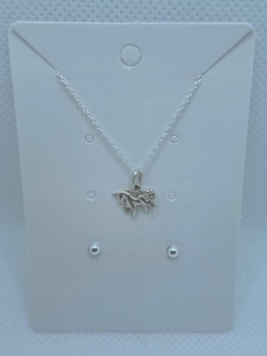 Kids Necklace and Stud Earring Set