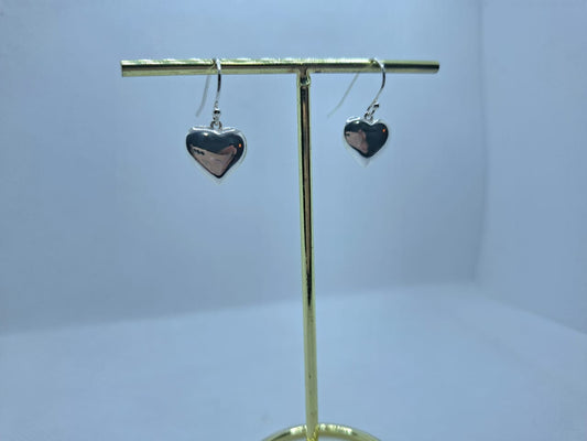 Earring: Solid Heart Drop