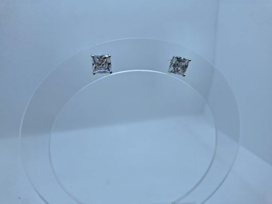 Earring: 7mm Square Diamante Stud