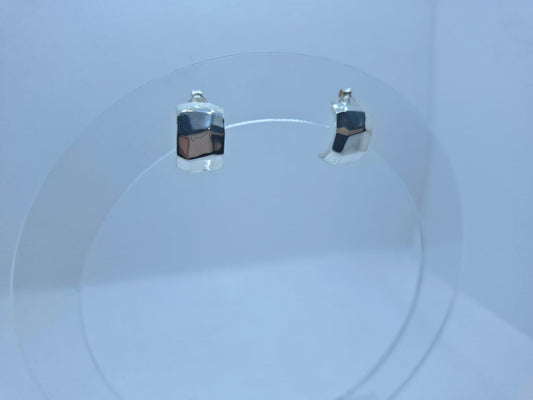 Earring: Chunky Square Edge Stud