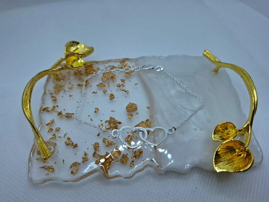 Twin heart bracelet
