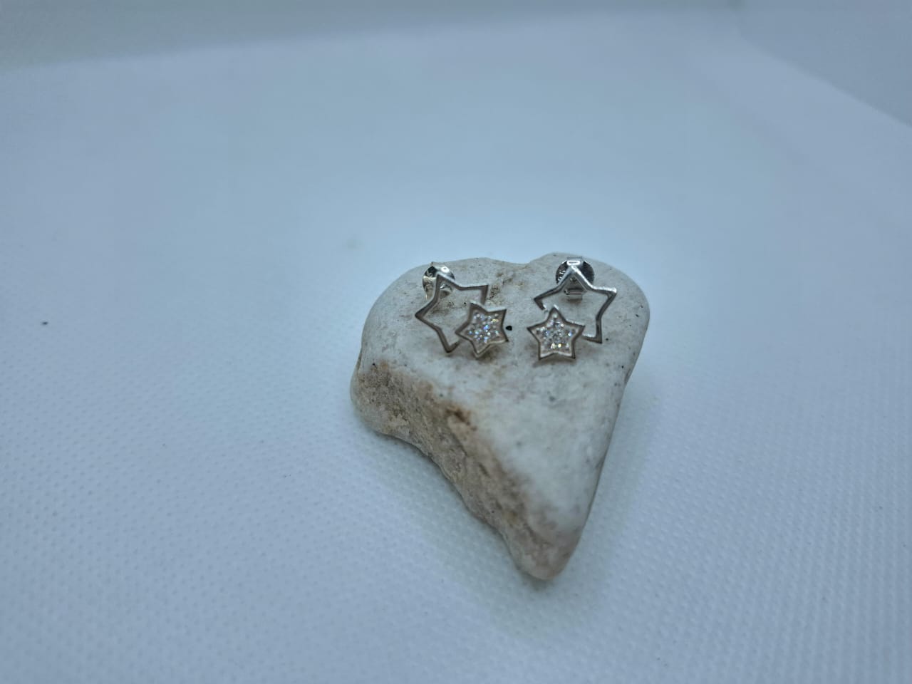 Earring: Twin Star with Diamante detail Stud